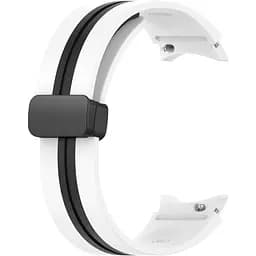 Браслет Cls-line-black для Samsung Galaxy Watch 5 - біло-чорний ширина кріплення 20мм силікон Watchbands (W36-1WB12227561)