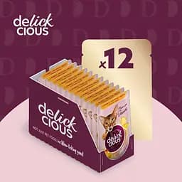 Вологий корм для котів Delickcious Пластівці з кроликом та тропічними фруктами у вершковому соусі 85 г - мініатюра 5