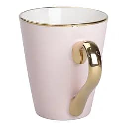 Чашка порцелянова 320 мл із золотим обідком, рожевий Liling Rongxiang Ceramic RX-N240624P - мініатюра 7
