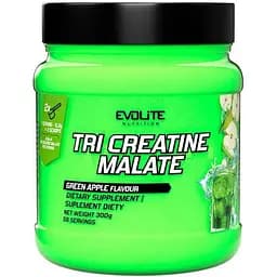 Креатин Evolite Nutrition Tri Creatine Malate Зеленое яблоко 300 г