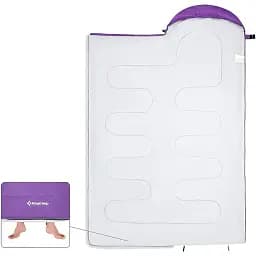 Спальний мішок KingCamp Oasis 250 Comf +12°C / Lim +7°C / Extr -3°C Purple - мініатюра 3