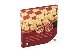 Настольная игра CAYRO Магнитные шахматы-шашки-нарды с отсеками для хранения фигур (поле 24x24 см) (446)