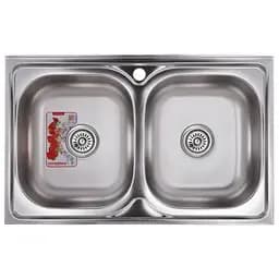 Кухонная мойка Zerix Z8050D-08-180E satin ZM0569, Нержавеющая сталь