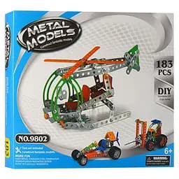 Конструктор із металу техніка, перегонова машина Авіація 92 деталі (9801-2-3)