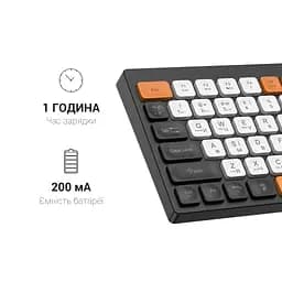Клавіатура OfficePro SK955B Wireless/Bluetooth Black (SK955B) - мініатюра 11