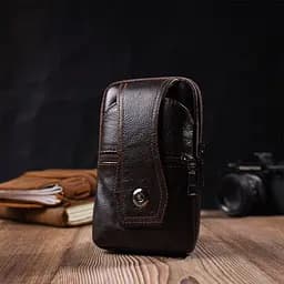 Чоловіча сумка на пояс на одне відділення Vintage 22246 коричнева - мініатюра 7