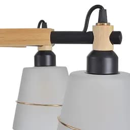 Люстра Brille стельова дерев'яна E27 60W BG (BL-589C/5) - мініатюра 5