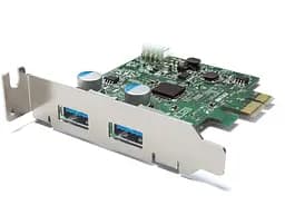Контролер PCI-E USB3.0 (2ext. Molex) Low Profil, NEC, RTL - мініатюра 3