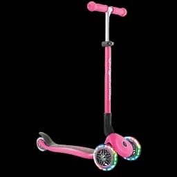 Самокат Globber Primo foldable lights, со светящимися колесами, розовый (432-110-2)