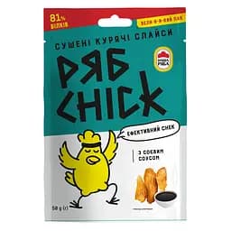 Слайсы куриные РябChick сушеные с соевым соусом 50 г (936480)