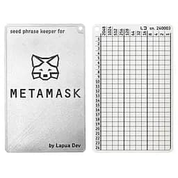 Мнемонічний планшет Lapua Seed phrase keeper for MetaMask (LSPKM)