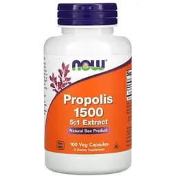 Натуральна добавка Now Propolis 1500, 100 вегакапсул