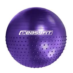 Фитбол 75 см EasyFit Hybrid фиолетовый (фитбол полумассажный) (EF-3012-V)