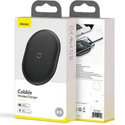 Бездротовий зарядний пристрій Baseus Cobble Wireless Charger 15W WXYS-01 Black - мініатюра 5