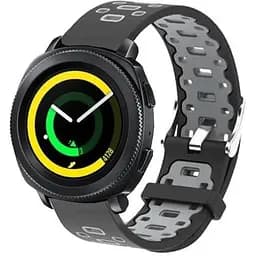 Спортивний ремінець Primo Perfor Classic для годинника Samsung Sport Gear SM-R600 Black Grey