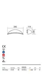 Бра вуличне PALMA AP LED 18W IP54 DG 3000K (5.1.2) Redo 90235 - мініатюра 3