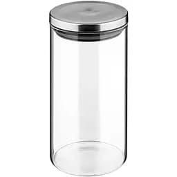Скляна банка Krauzer циліндр з металевою кришкою 1.2 л  (61-1200)