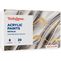 Акрилова фарба Brushme  металік Набір 3001 AP3001 6 кольорів