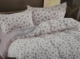 Постельное белье сатин Laura-Grand 24 евро комплект цветочный принт