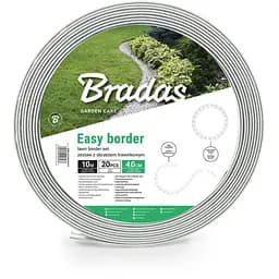 Бордюр газонний Bradas EASY BORDER 40 мм х 10 м з комплектом кілків, світло-сірий (OBELGY4010SET)