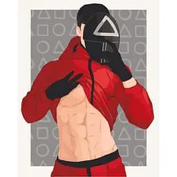 Картина по номерам ArtCraft Игра в кальмара. Фан арт 10299-AC 40х50 см