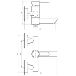 Змішувач для ванни Globus Lux WIEN SBT2-102N - мініатюра 4
