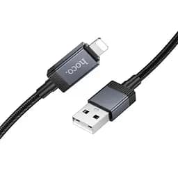 Кабель Hoco X118 Generous charging data cable with display iP черный