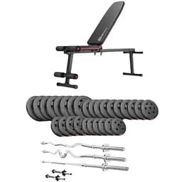 Набір Hop-Sport Premium 173кг з лавою HS-1010 Pro штангами та гантелями