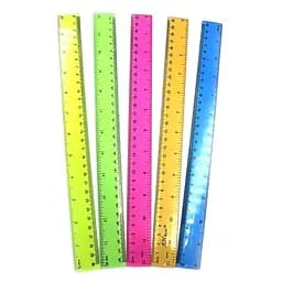 Линейка цветная прозрачная, 2.8x30 см (в ассортименте), 10 шт. в упаковке