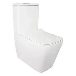 Унитаз-компакт Mixxus Quadro-0403-R 640x360x835 мм, Rimless MI6710, Белый