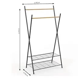 Стійка для одягу Casa Si Garment Rack Bamboo Black (CS92309W04), чорний - мініатюра 5
