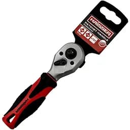 Ключ-трещотка Haisser с храповым механизмом двухсторонняя 3/8" і 1/4" 72 зубца с подвеской (106545)