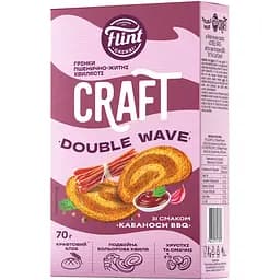 Грінки пшенично-житні хвилясті Flint Craft Gren Double Wave зі смаком Кабаноси BBQ 70 г
