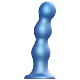 Насадка для страпону Strap-On-Me Dildo Plug Balls Blue Metallic XXL