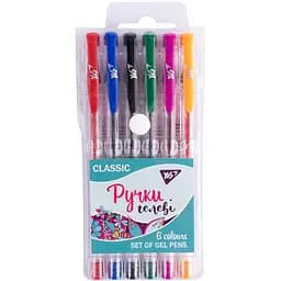 Набір ручок гелевих Yes Classic 6 шт. (420371)