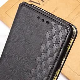 Шкіряний чохол-книжка Getman Cubic PU для Realme 11 4G Чорний - мініатюра 8