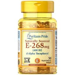 Вітаміни Puritans Pride vitamin E 400 IU Naturally Sourced 268 мг 50 капсул