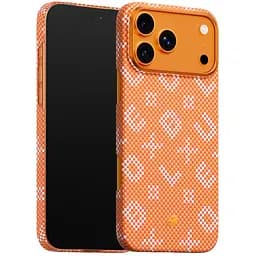 TPU+PC чохол Blueo Gilded Tactile Woven with Magnetic Fit для Apple iPhone 17 Pro (6.3") Orange - мініатюра 3