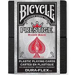 Карти United States Playing Card Company Карти гральні Bicycle Prestige 100% Plastic Dura-Flex (red)
