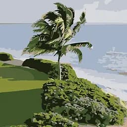 Набор для росписи по номерам Strateg На склонах океана 20х20 см (HH5790)