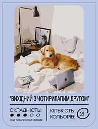 Набір для розпису по номерах "Вихідний з чотирилапим другом" 40*50 см,  IDEA2-GX45582, ТМ "99IDEAS" - мініатюра 2