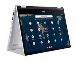 Ноутбук Acer Chromebook Spin CP314-1HN 14' FHD IPS, Intel C N4500, 8GB, F128GB, UMA, ChromeOS, сріблястий (NX.AZ3EU.002) - мініатюра 8