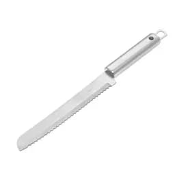 Нож зубчатый кухонный для нарезки хлеба с длинной пилой из нержавеющей стали 33.5 см, Kitchen Master Серебристый 87184