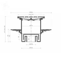 Душовий трап Pestan Confluo Vertical Tide 15x15 см (240159) - мініатюра 7