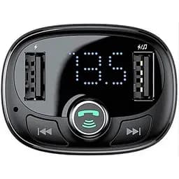 FM трансмітер Bluetooth модулятор Baseus S-09 2USB CCALL-TM01 чорний - мініатюра 3