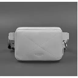 Шкіряна жіноча поясна сумка Dropbag Mini сіра
