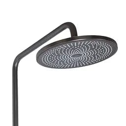 Душова система для душу Qtap Slavonice на два споживача QTSLA110GMB45913 Gunmetal Black PVD, Шліфований чорний хром - мініатюра 5