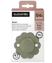 Пустушка Suavinex Wonder фізіологічна силіконова 0-6 місяців зелена - мініатюра 3