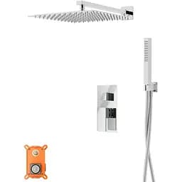 Душова система Corsan Ango 30 хром + BOX прихованого монтажу ZA30MCH, Хром