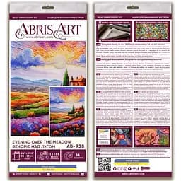 Набор для вышивки бисером "Вечереет над лугом" AB-938 на натуральном холсте